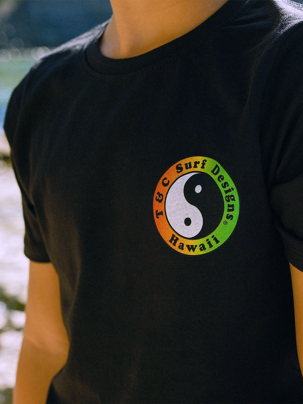 T&C Surf Designs T&C Surf Australia Kids OG Logo Tee Black Rasta, 