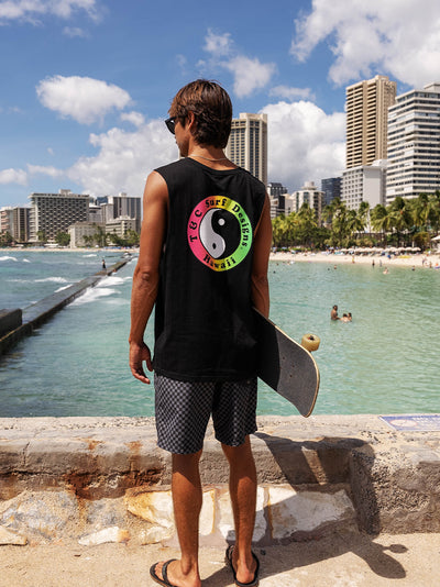 T&C Surf Designs T&C Surf Australia OG Logo Muscle Black Fade Tee, 