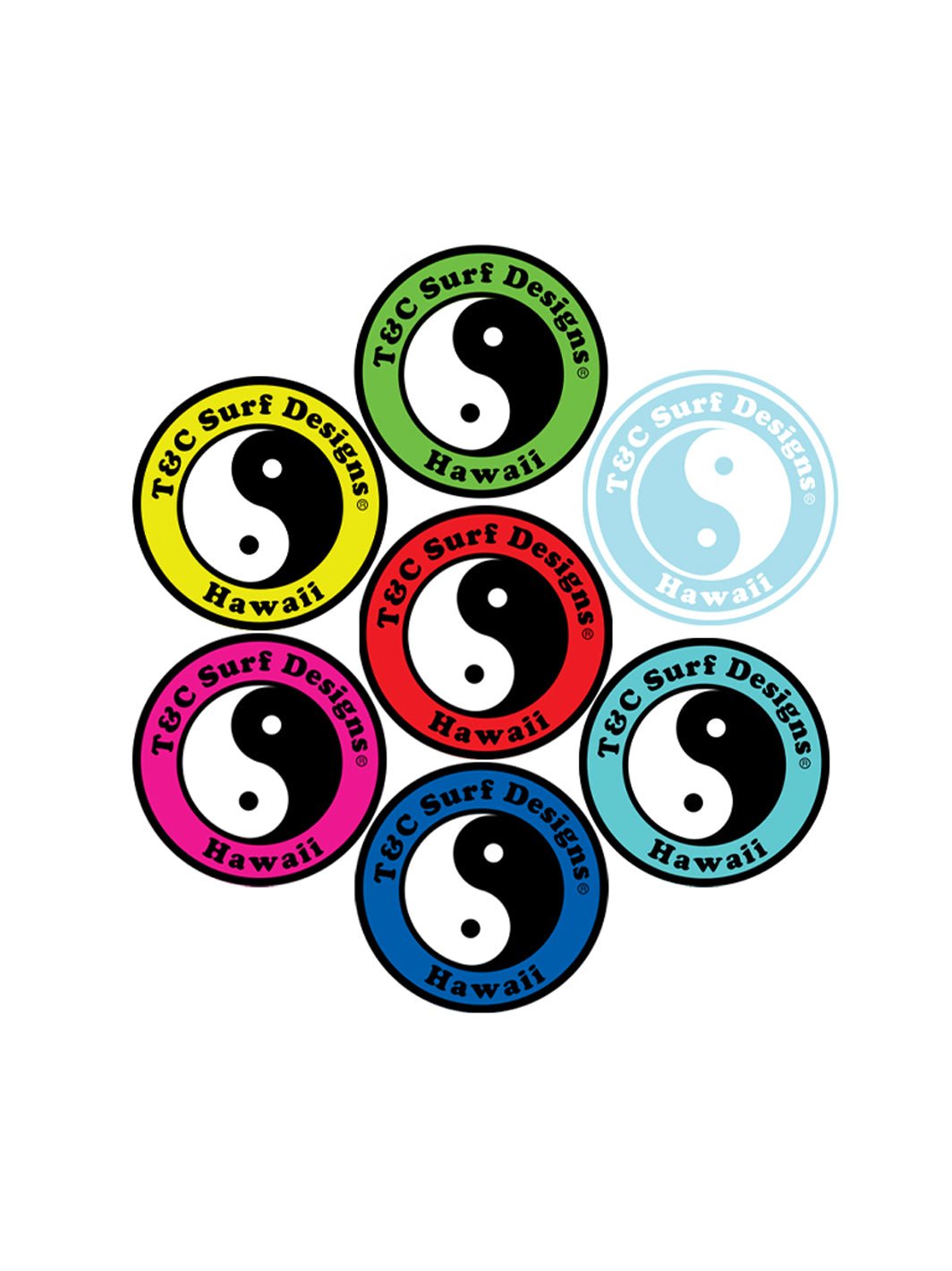 T&C Surf Designs 6" Standard Logo Sticker,