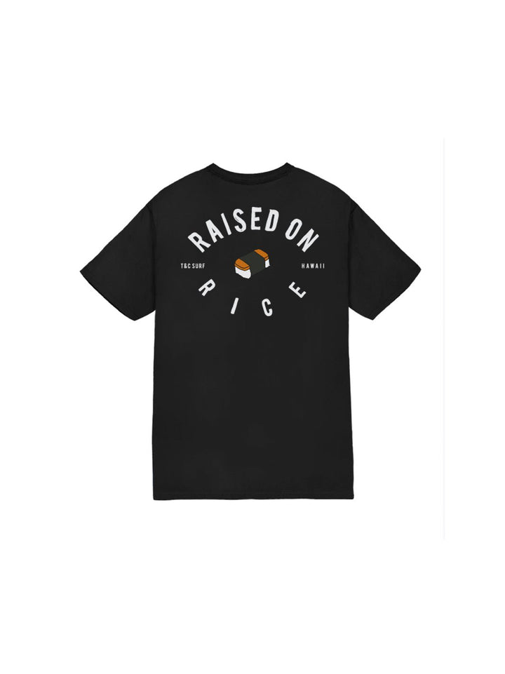 T&C Surf Designs Kids Raised On Musubi Tee, Black / XS