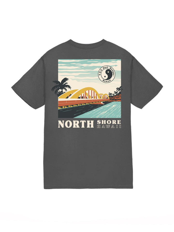 T&C Surf Designs Rainbow Bridge Jersey Tee, Charcoal / S