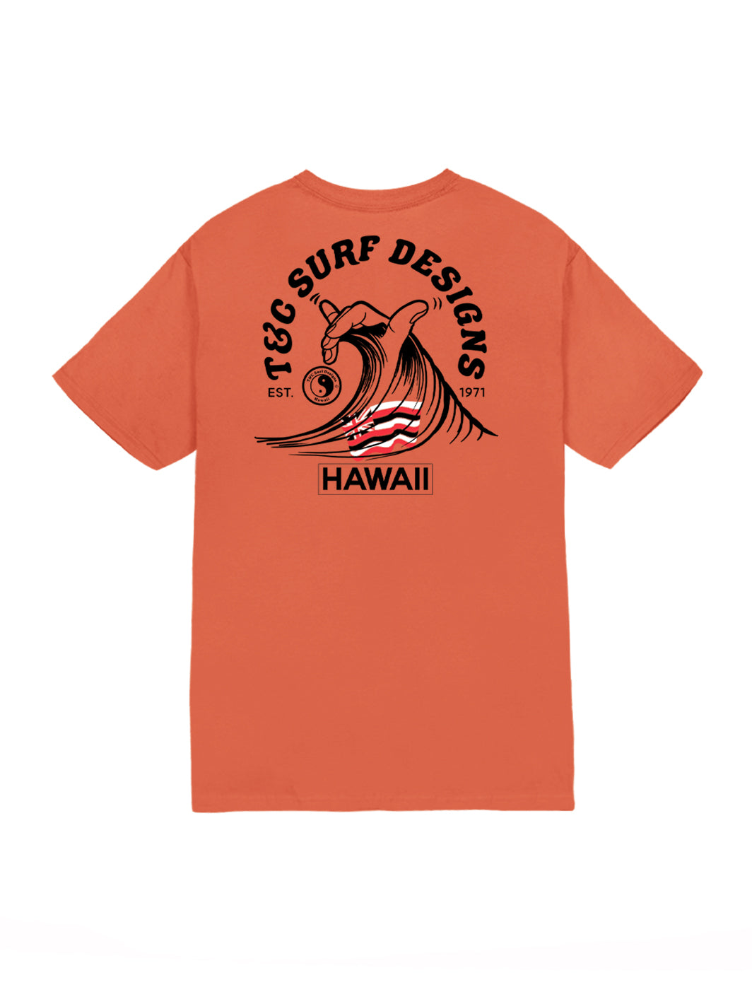 T&C Surf Designs T&C Surf Shaka Waves Jersey Tee, S / Coral