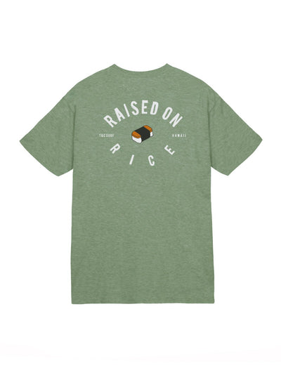 T&C Surf Designs T&C Surf Raised on Musubi Jersey Tee, Heather Military Green / S