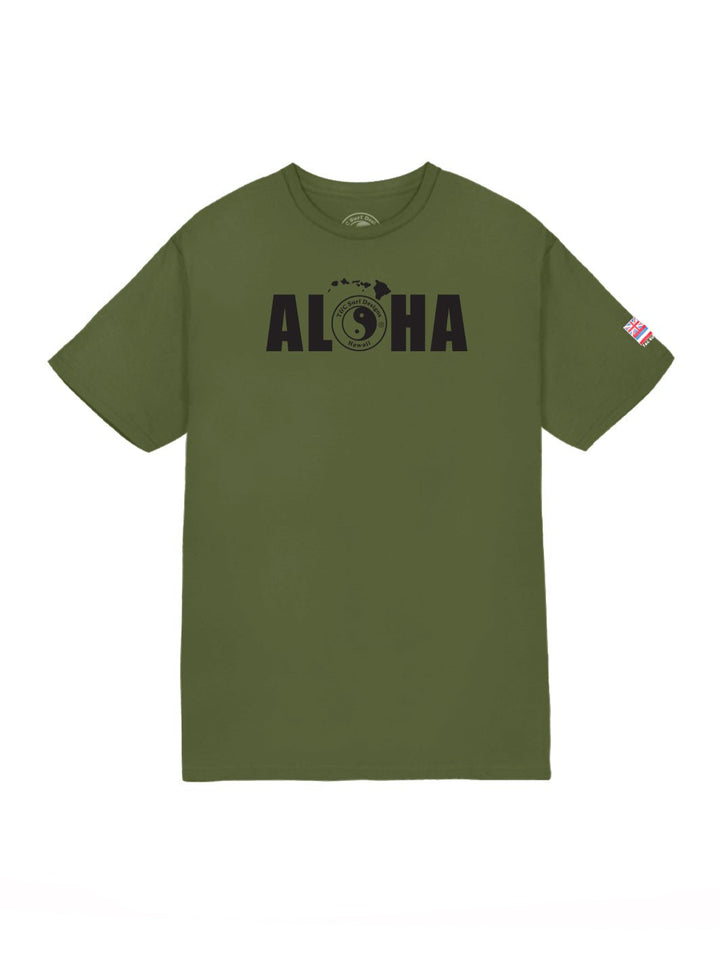 T&C Surf Designs Aloha Jersey Tee, Military Green / S