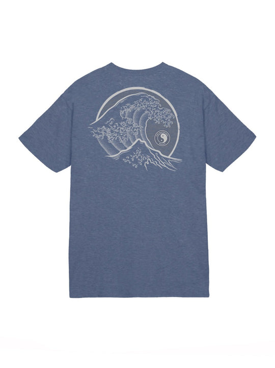 T&C Surf Designs T&C Surf Stoked Hokusai Jersey Tee, Navy Heather / S