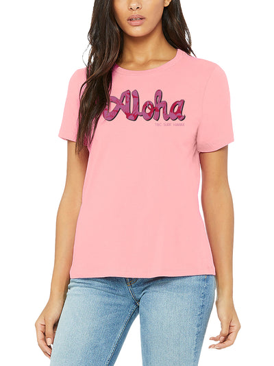 T&C Surf Designs T&C Surf Aloha Floral 3 Relax Tee, S / Pink