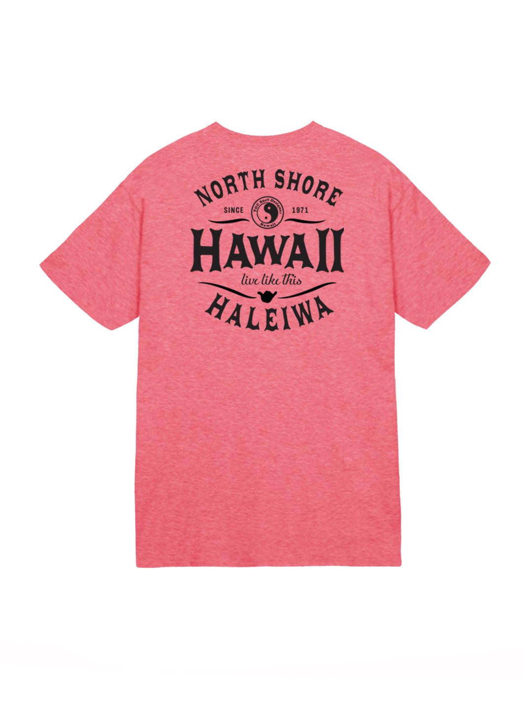 T&C Surf Designs North Shore Hawaii Jersey Tee, Red Heather / S