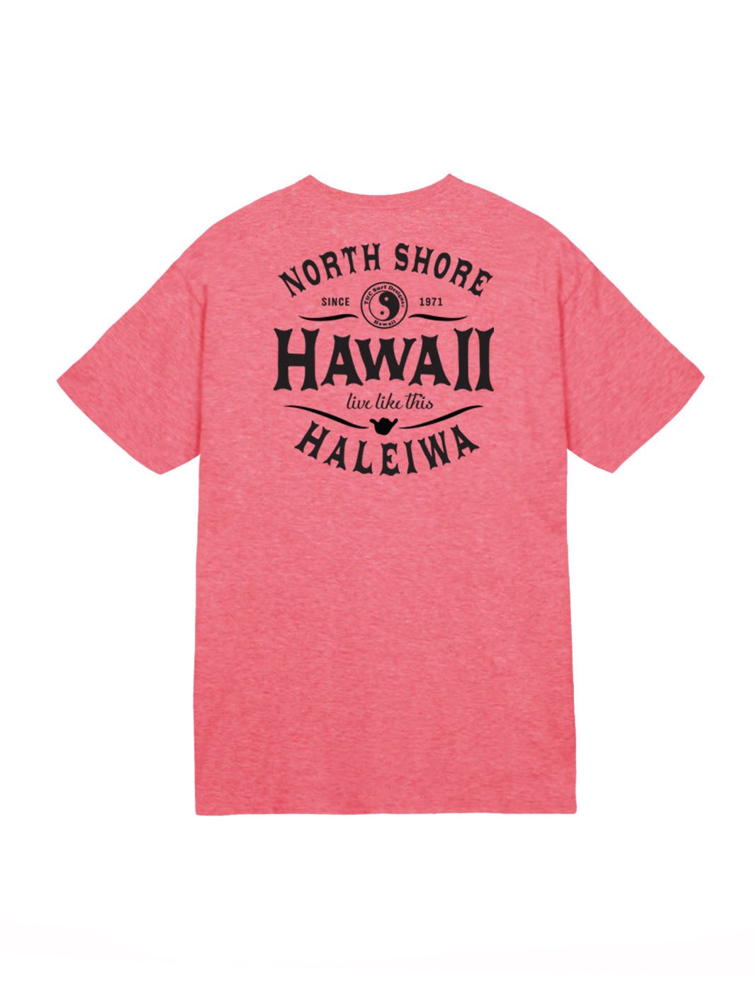 T&C Surf Designs T&C Surf North Shore Hawaii Jersey Tee, Red Heather / S