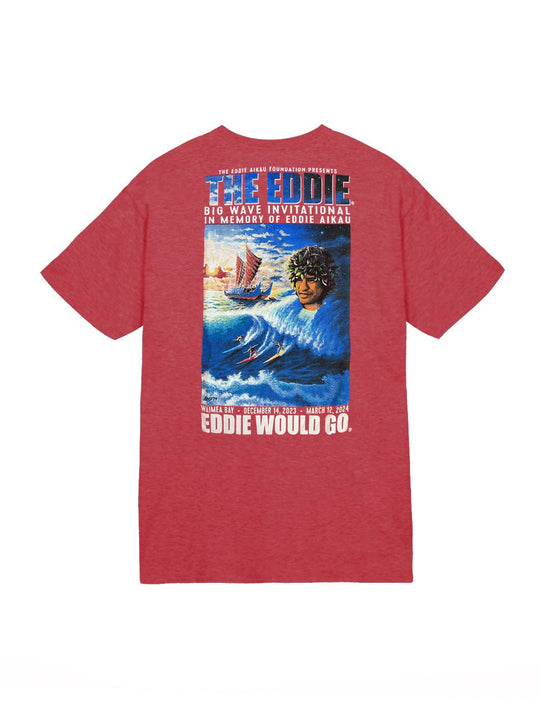 T&C Surf Designs Eddie Poster 23/24 Jersey Tee, Vintage Red / S
